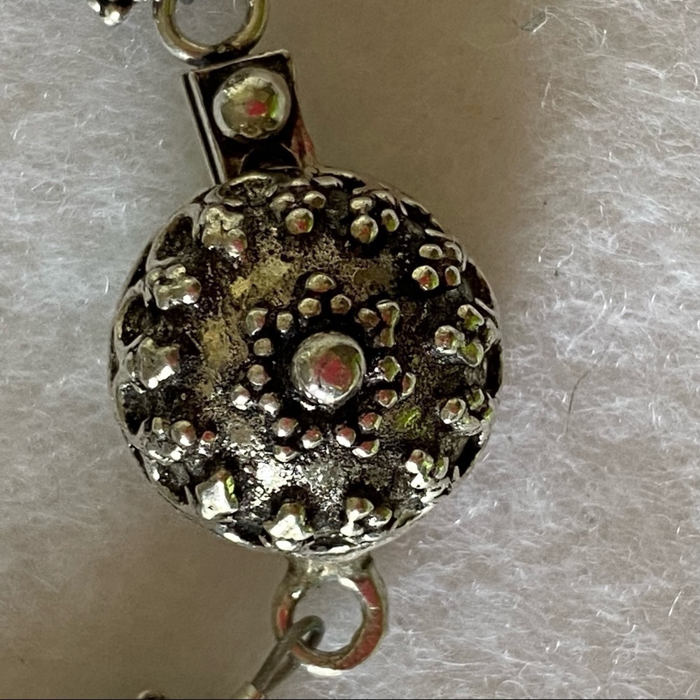 Artisan 925 Sterling Silver 14k yellow gold metal Caviar beaded bracelet NEW - Picture 3 of 10